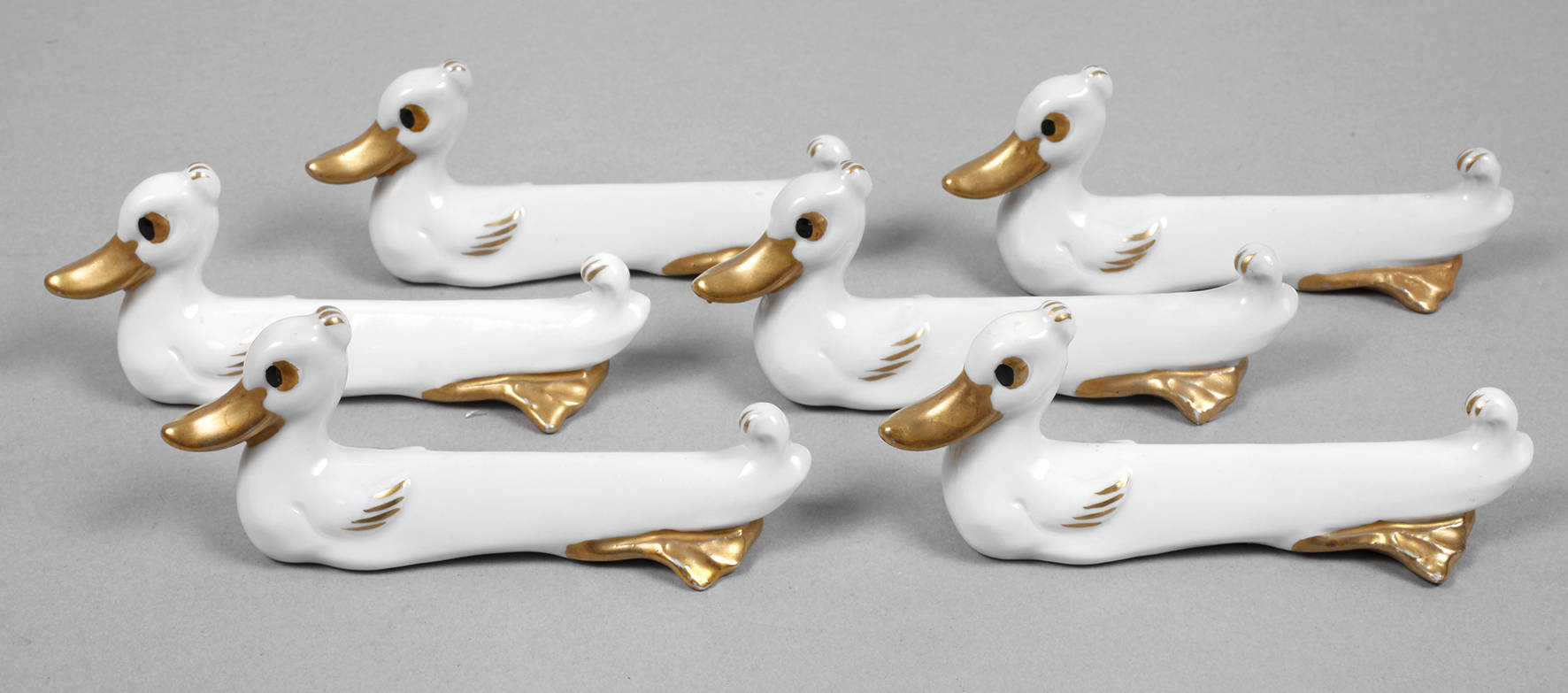 Göbel sechs Messerbänkchen Art Déco