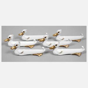 Göbel sechs Messerbänkchen Art Déco