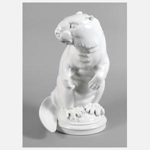 KPM Berlin Porzellanfigur Biber Max Esser
