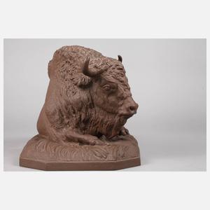 Meissen große Tierplastik  ”Wisentkuh Sonja”