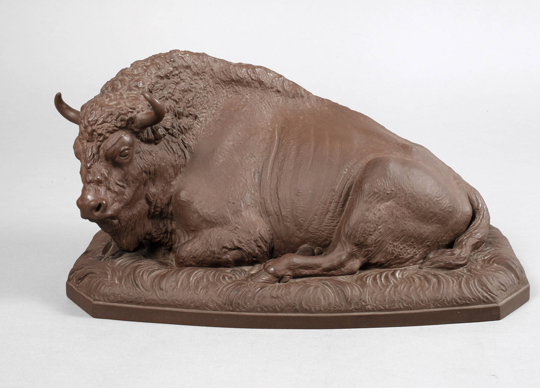 Meissen große Tierplastik  ”Wisentkuh Sonja”