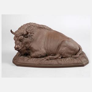 Meissen große Tierplastik  ”Wisentkuh Sonja”