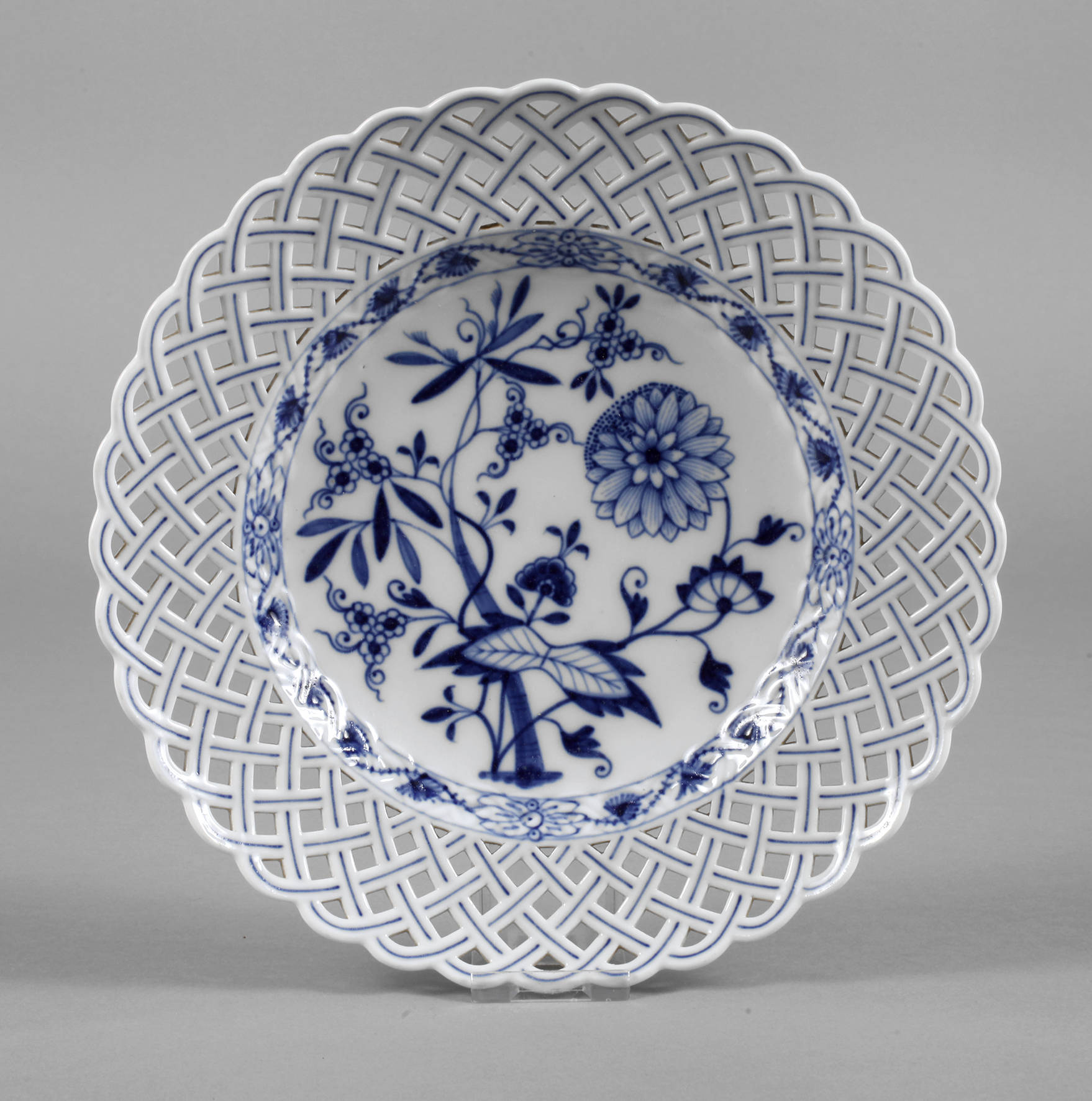 Meissen Flechtrandeteller Zwiebelmuster