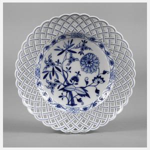 Meissen Flechtrandeteller Zwiebelmuster