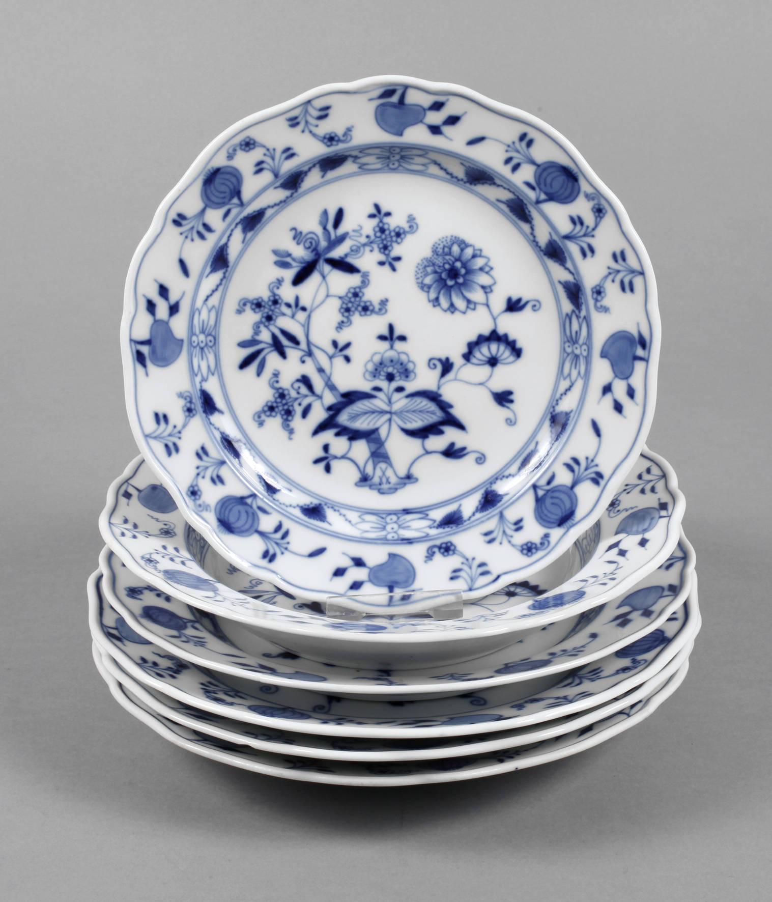 Meissen sechs Teller Zwiebelmuster