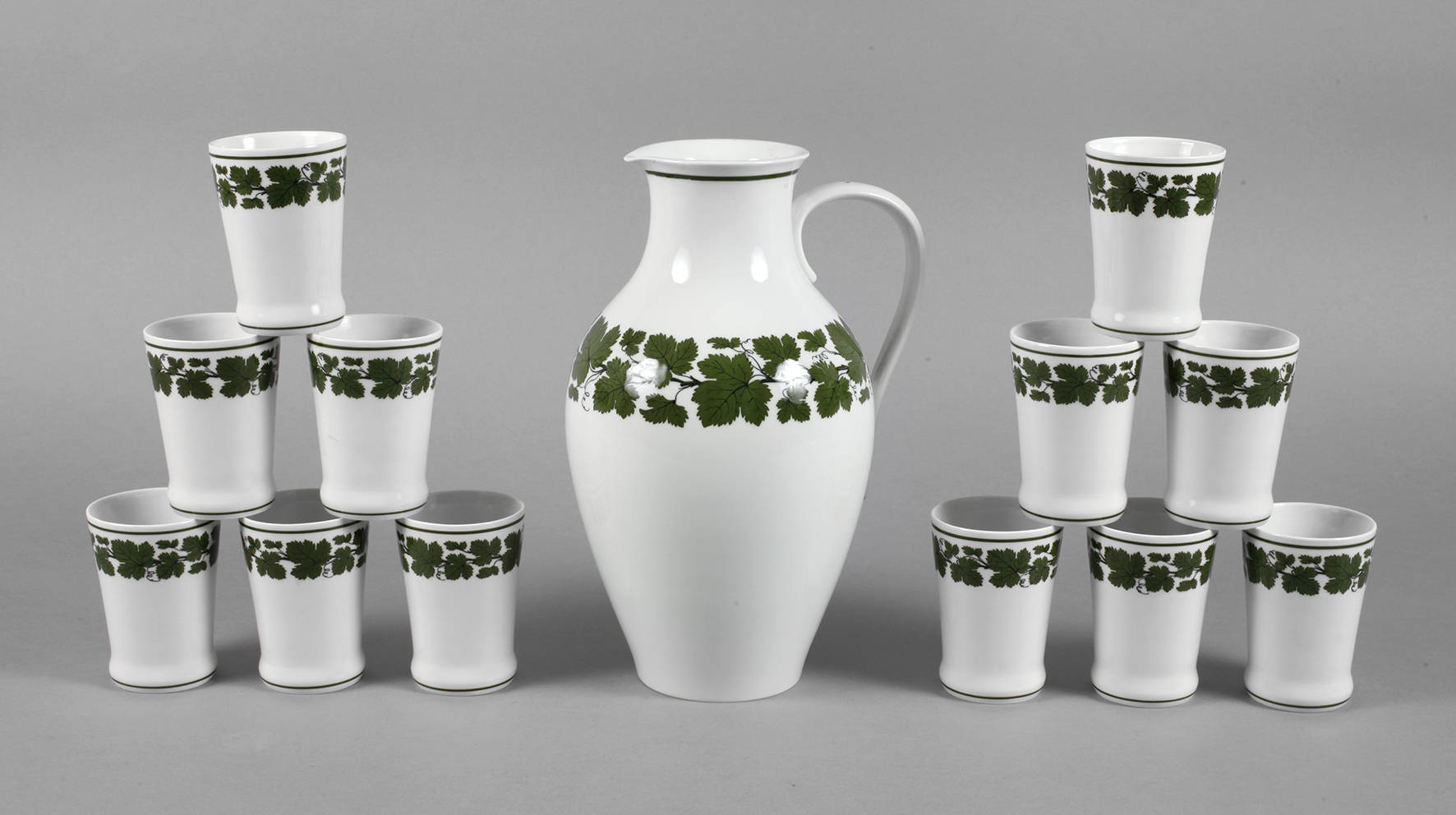 Meissen Trinkset Weinlaubdekor