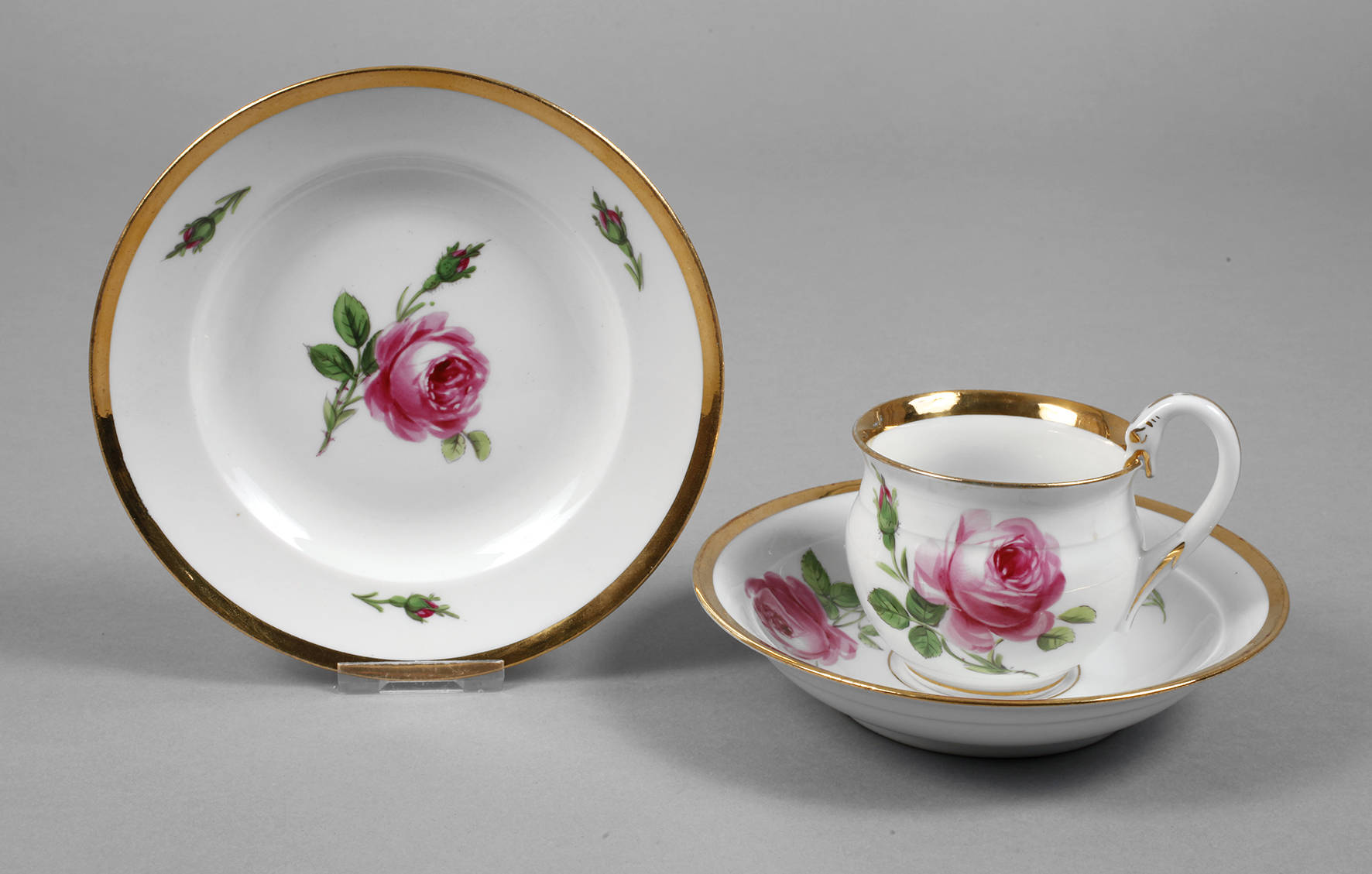 Meissen Gedeck Rote Rose