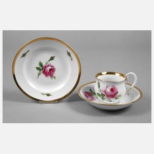 Meissen Gedeck Rote Rose
