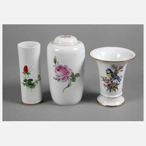 Meissen drei Vasen