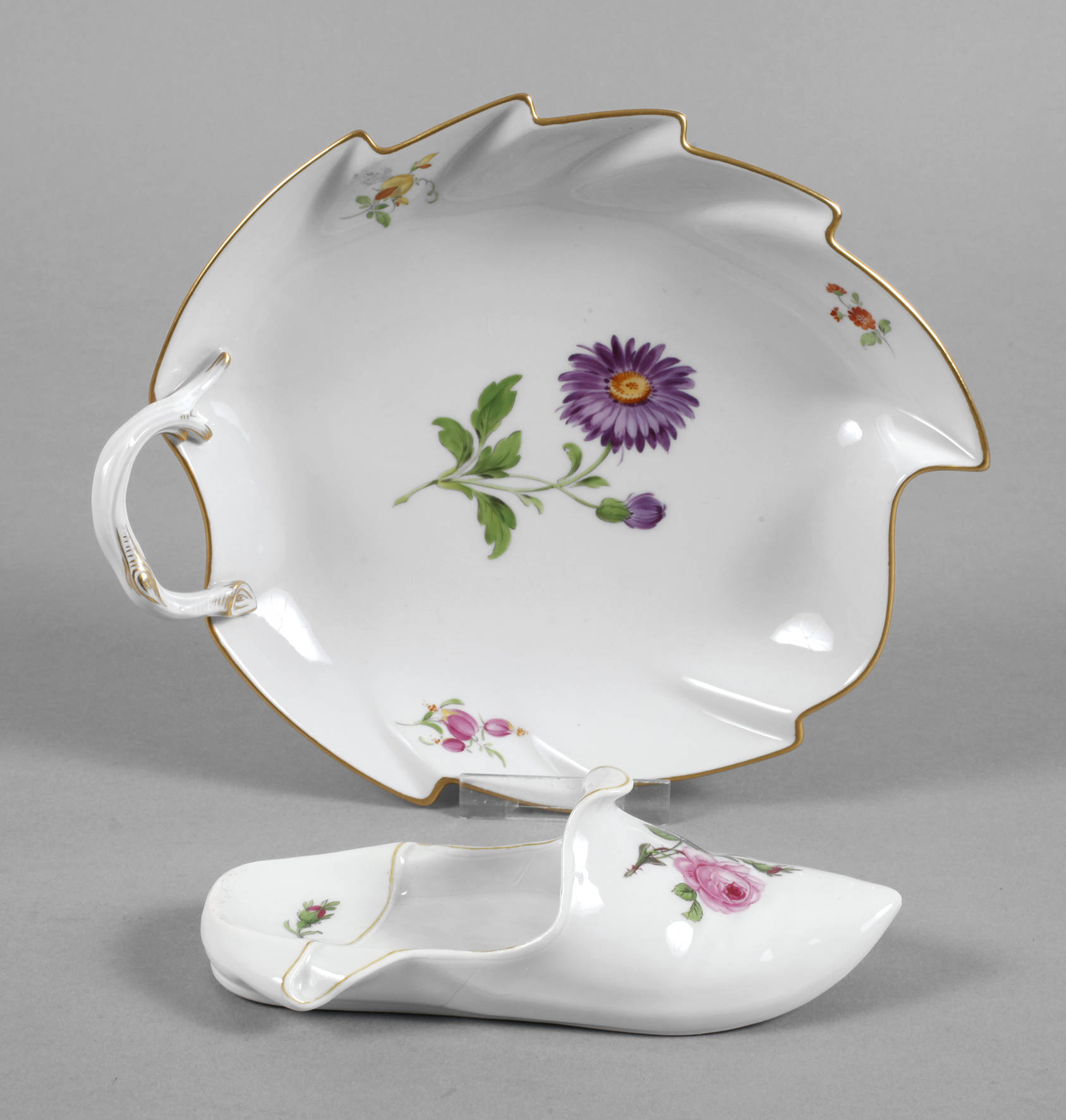 Meissen Schale und Pantoffel