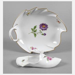 Meissen Schale und Pantoffel