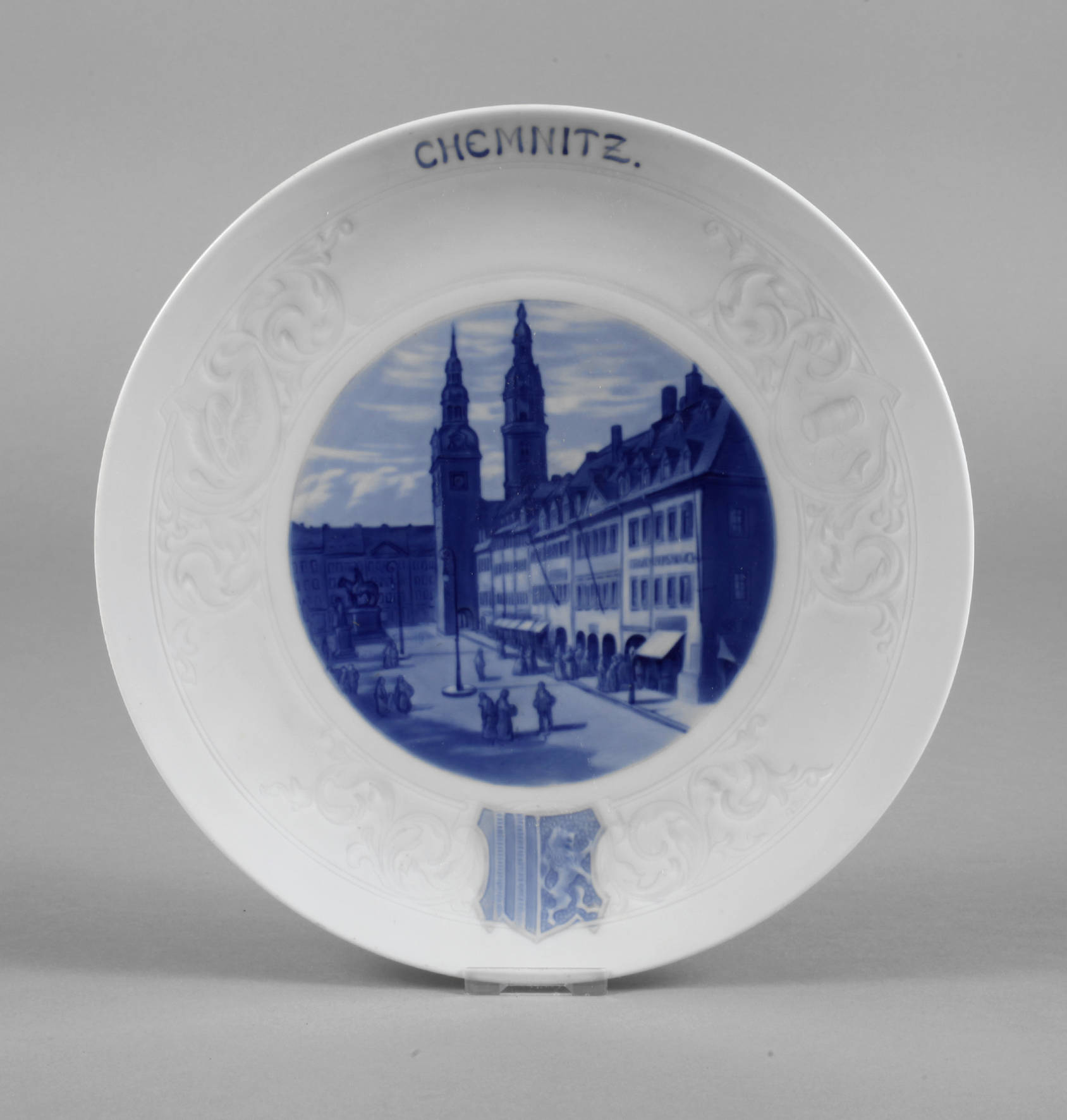 Meissen Ansichtenteller Chemnitz