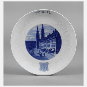 Meissen Ansichtenteller Chemnitz