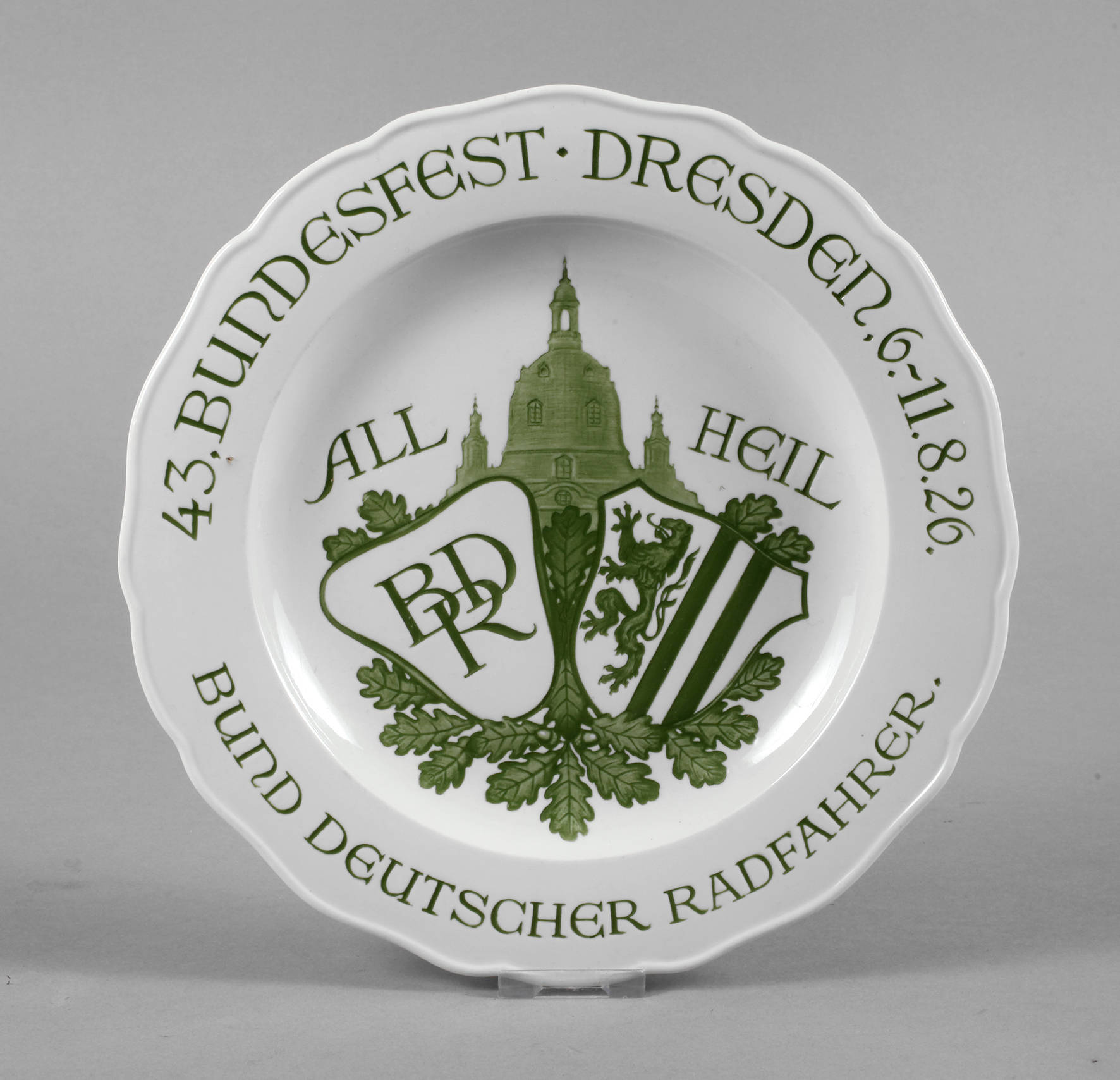 Meissen Radfahrerteller 1926