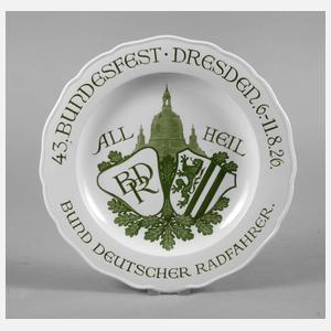 Meissen Radfahrerteller 1926