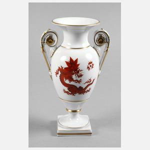 Meissen Vase roter Drache