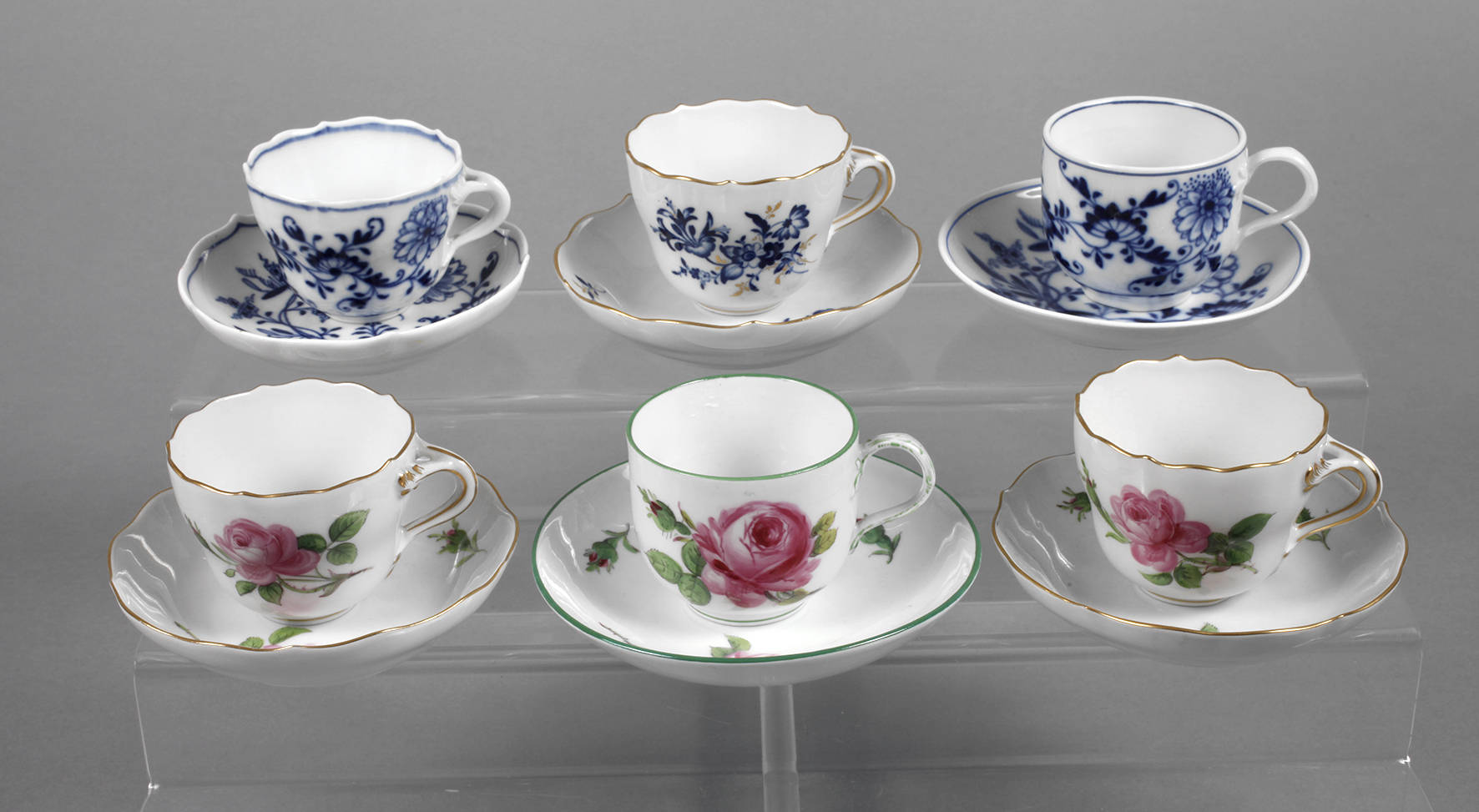 Meissen sechs Mokkatassen mit UT