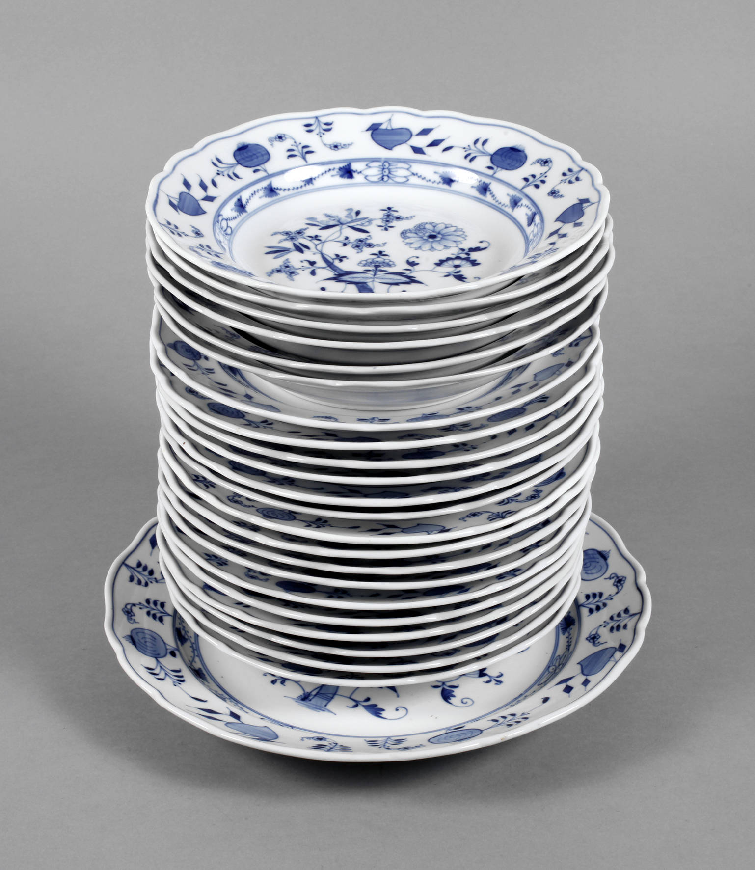 Meissen Teichert Konvolut Teller Zwiebelmuster