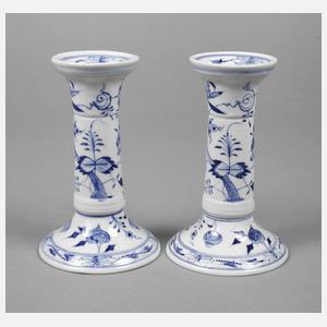 Rauenstein Paar Kerzenleuchter Zwiebelmuster