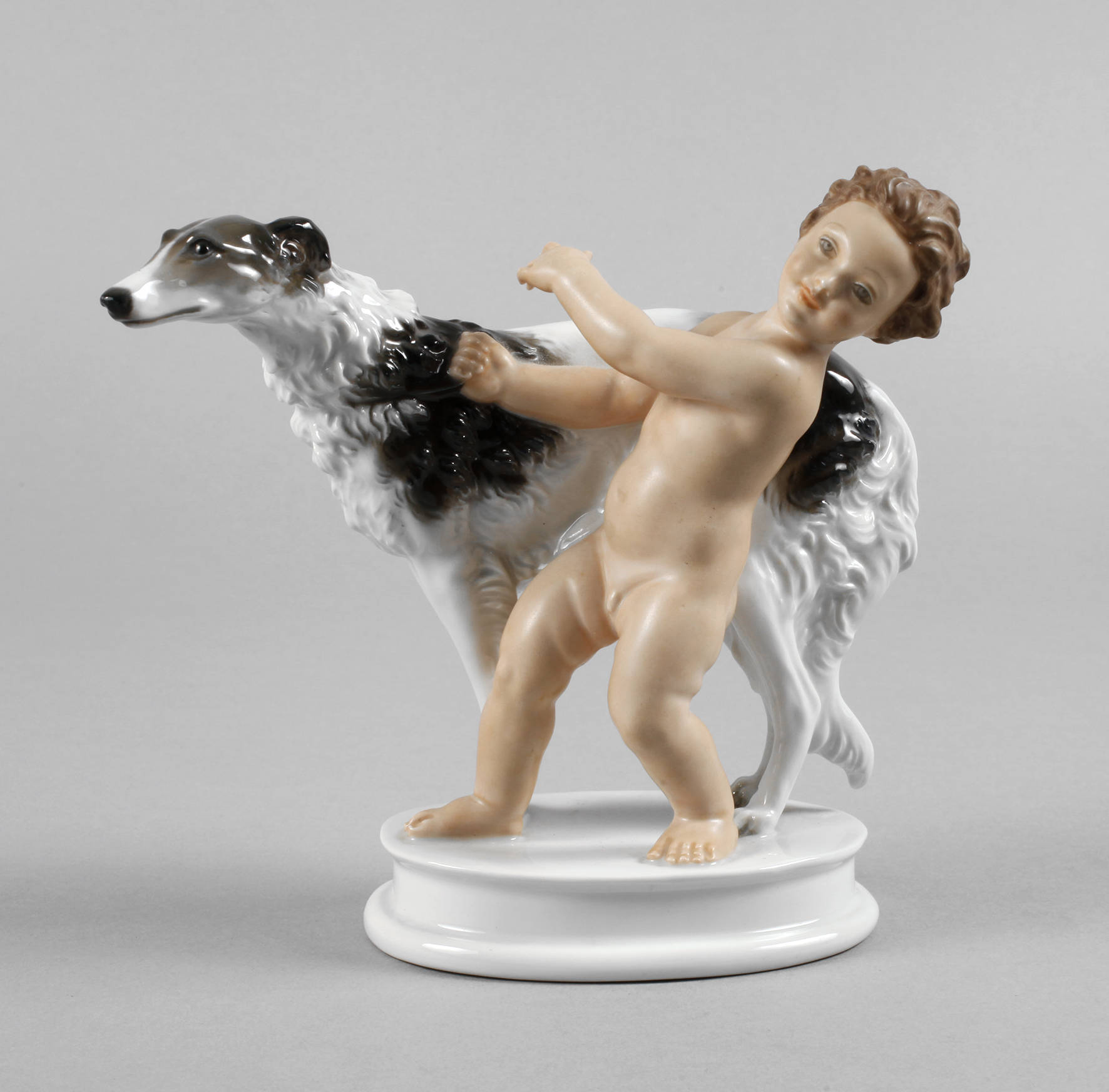 Rosenthal Putto mit Windhund
