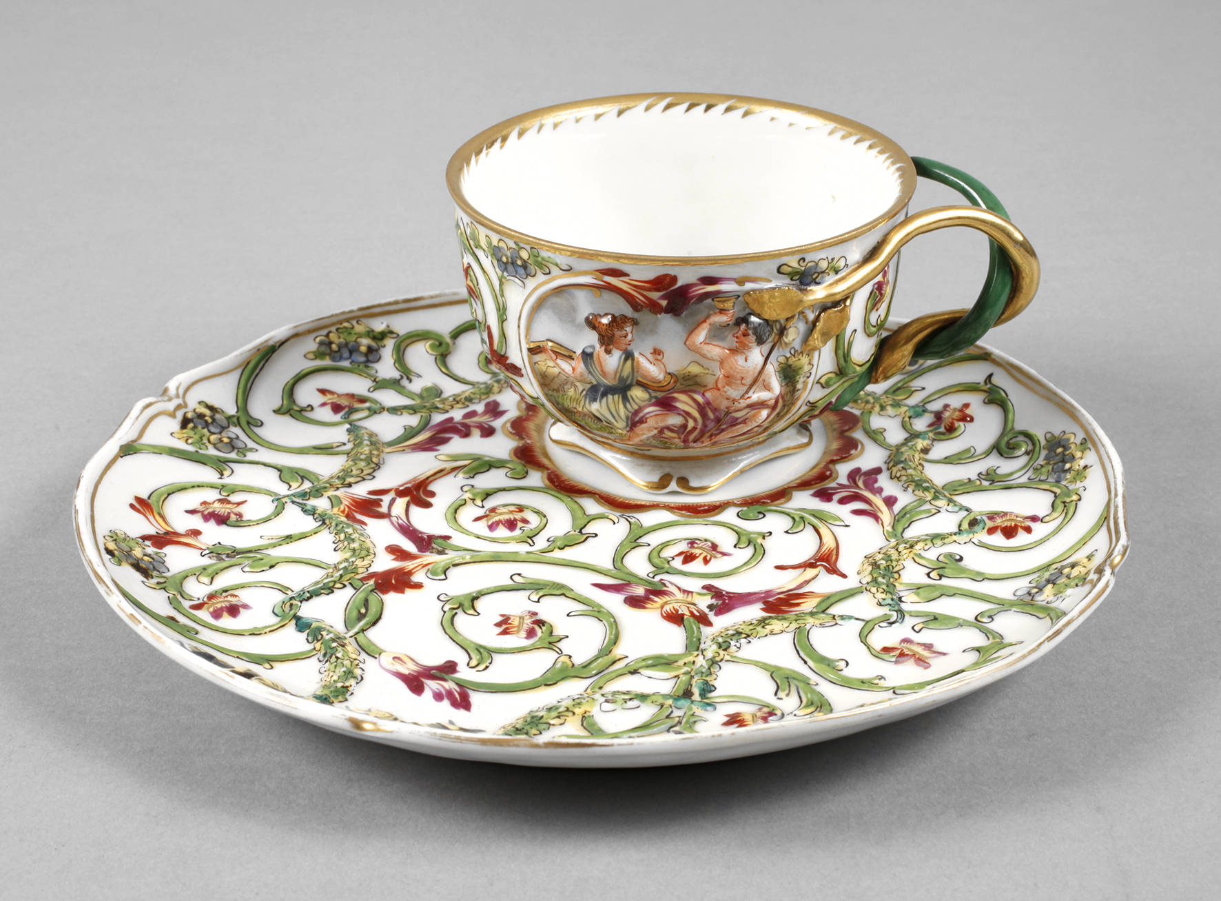 Rudolstadt Tasse in Capo di Monte Manier