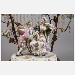 Tischlampe mit Bronzemontierung