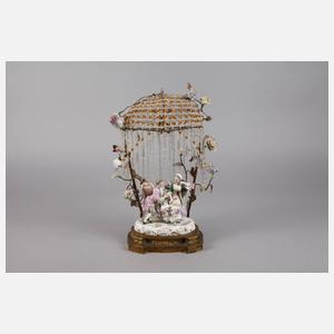 Tischlampe mit Bronzemontierung