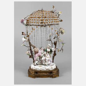 Tischlampe mit Bronzemontierung