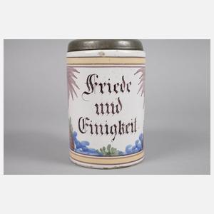 Hannoversch Mündner Fayence Walzenkrug