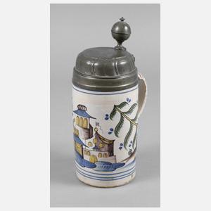 Thüringer Fayence Walzenkrug