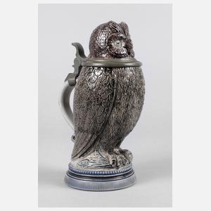 Westerwald Bierkrug als Eule