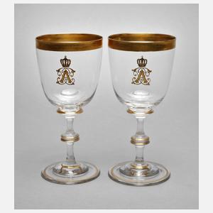 Paar Wappengläser aus Adelsbesitz