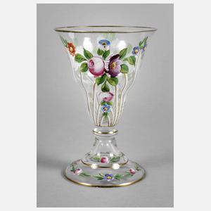 Pokalvase Blumenmalerei