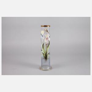 Große Jugendstilvase Irisblütendekor