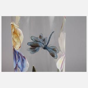 Große Jugendstilvase Irisblütendekor