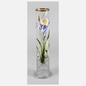 Große Jugendstilvase Irisblütendekor
