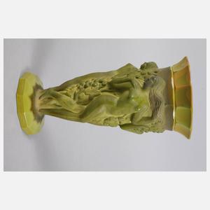 Gablonz Vase und Ascheschale