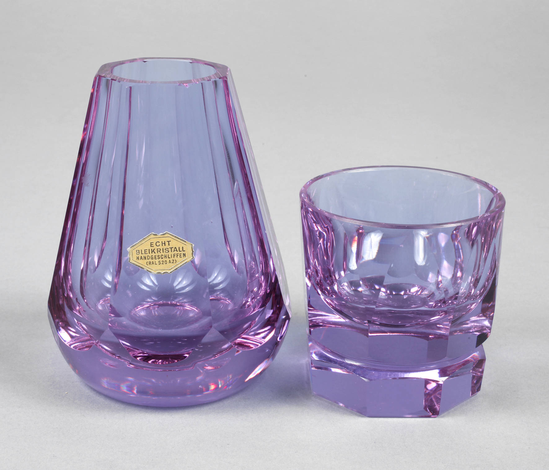 Vase und Schale Bleikristall