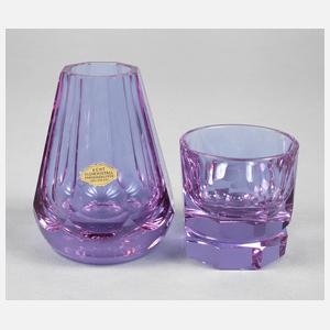 Vase und Schale Bleikristall