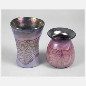 Erwin Eisch zwei Vasen Studioglas