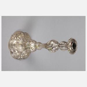 Sillber Paar Historismusleuchter Vietor