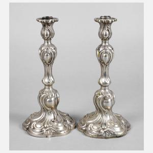 Sillber Paar Historismusleuchter Vietor