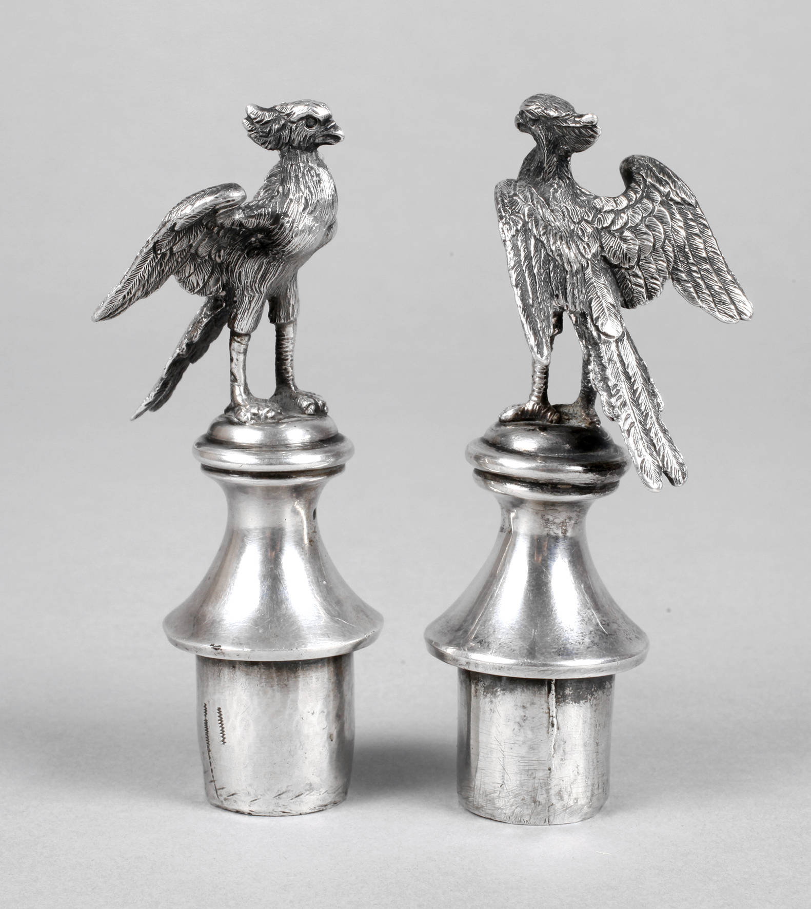 Paar Flaschenstopfen Silber