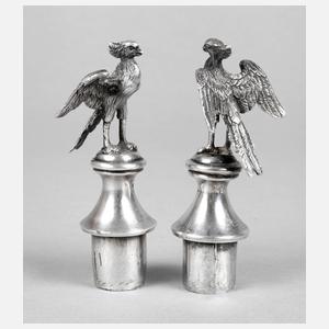 Paar Flaschenstopfen Silber