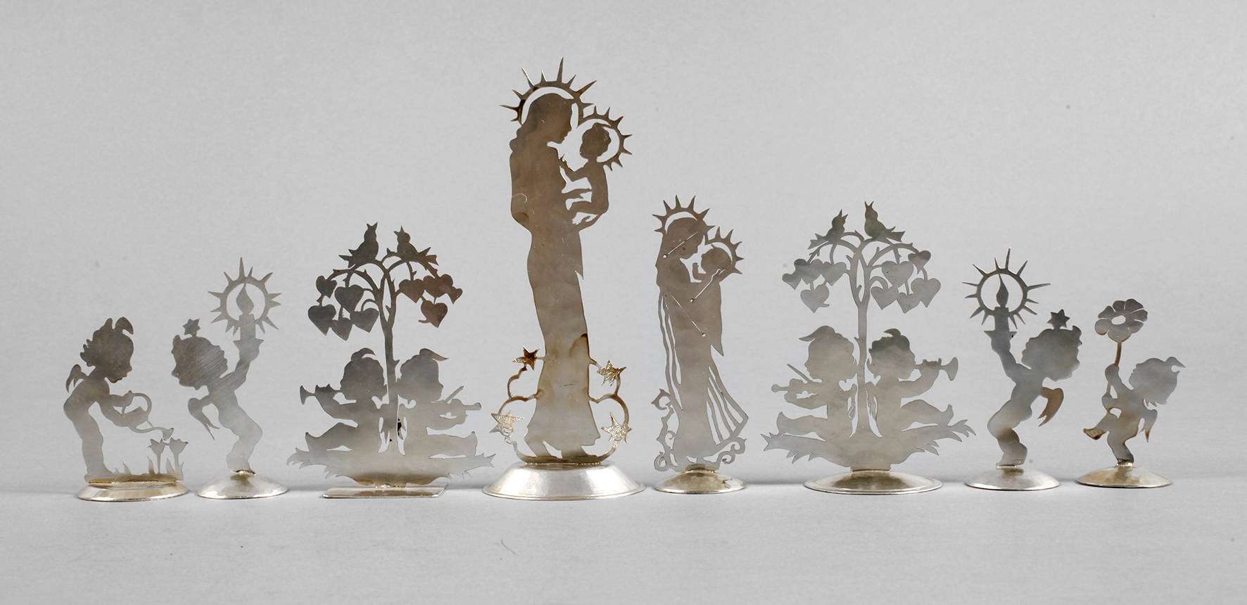 Silber acht filigrane Weihnachtsaufsteller