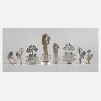 Silber acht filigrane Weihnachtsaufsteller111