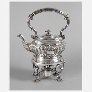 Silber Teekanne mit Rechaud