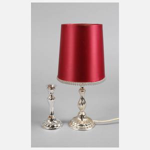 Silberleuchter mit passenden Lampe