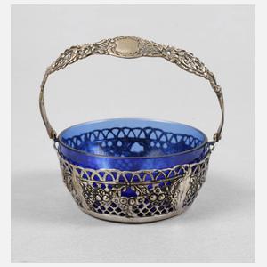 Silberschälchen mit Glaseinsatz