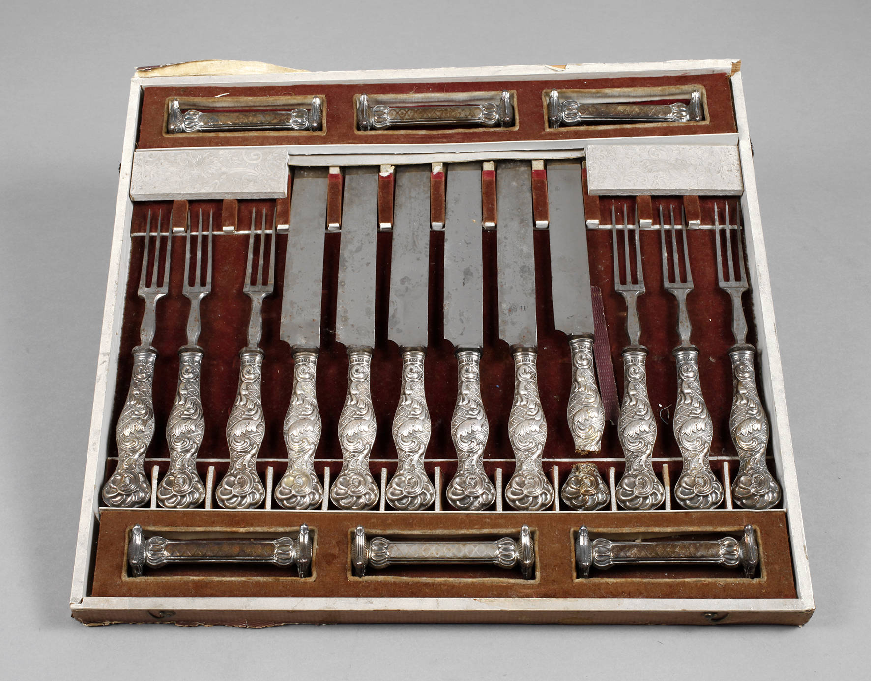 Biedermeier Besteck Silber im Originalkarton